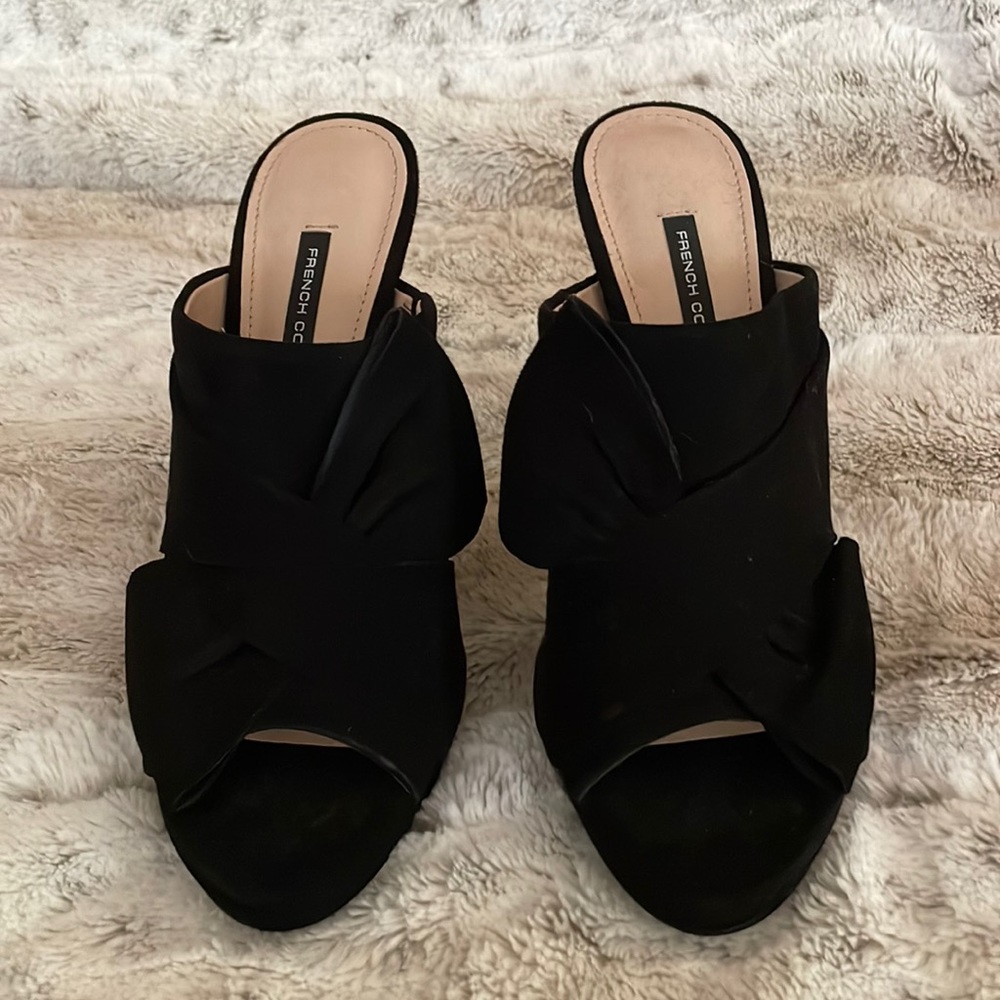 Black Leather French Connection Open Toed Bootie!!